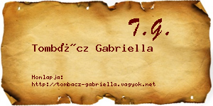 Tombácz Gabriella névjegykártya