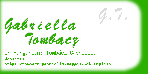 gabriella tombacz business card